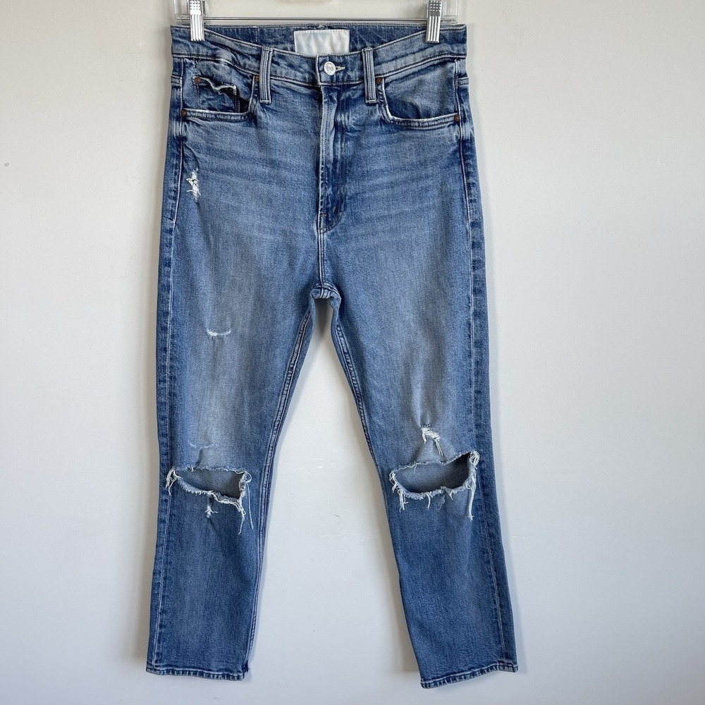 MOTHER‎ Superior Jeans High Waisted Rider Ankle Distressed 29 Far Beyond The Sky